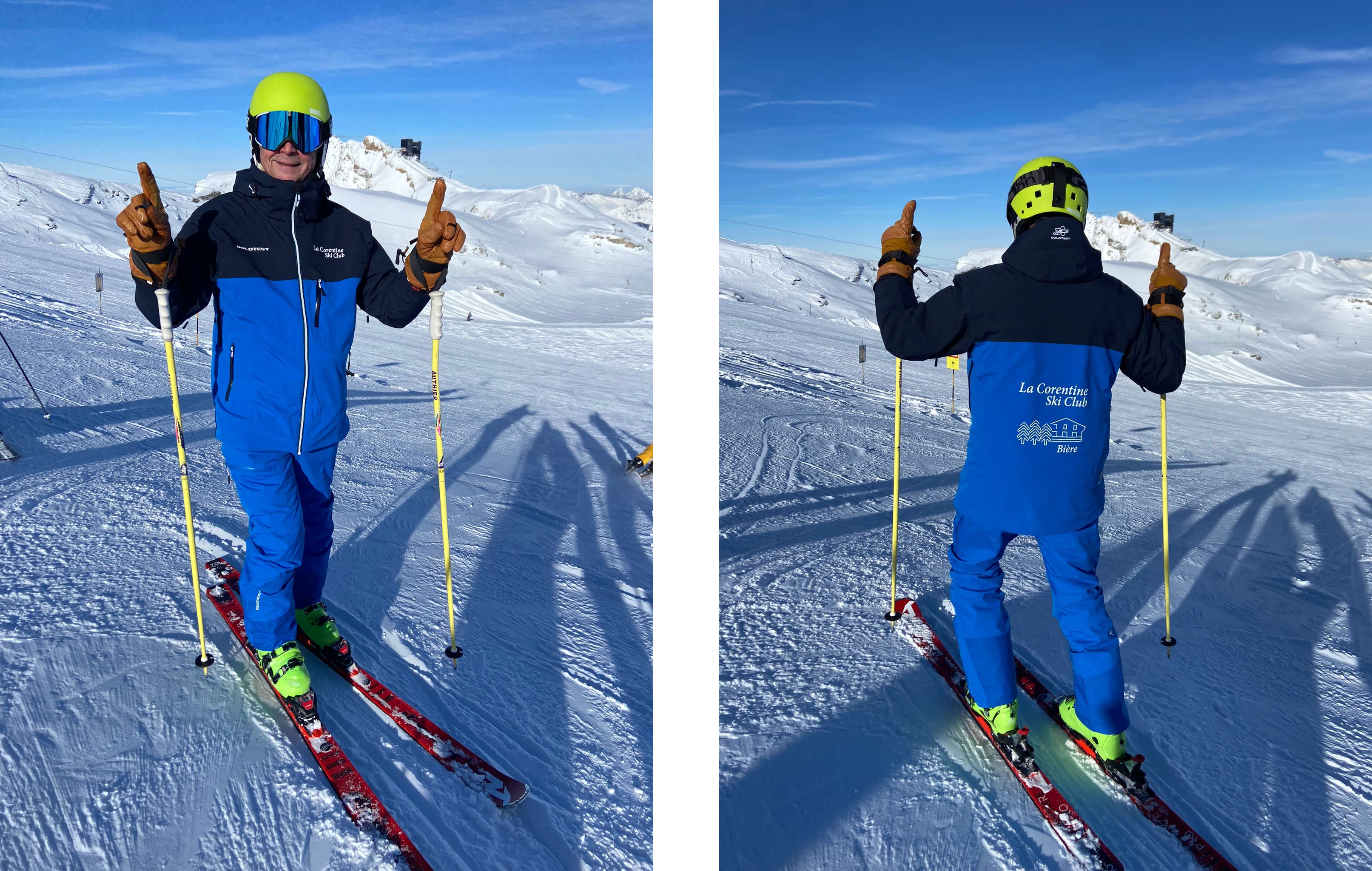 Pierre dans la nouvelle combi du ski-club